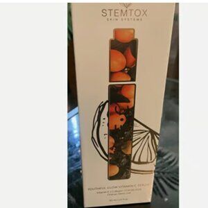 STEMTOX YOUTHFUL GLOW VITAMIN C SERUM-VITAMIN E-COLLAGEN-1.01 oz/30ml-NEW-SEALED